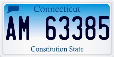 CT license plate AM63385