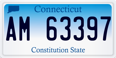 CT license plate AM63397