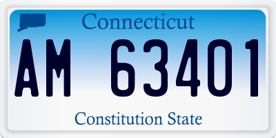 CT license plate AM63401