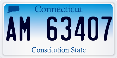 CT license plate AM63407