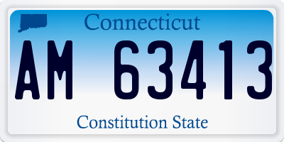 CT license plate AM63413