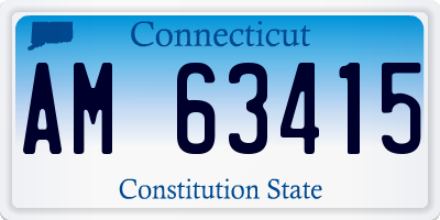 CT license plate AM63415