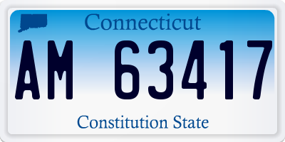 CT license plate AM63417
