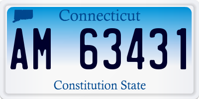CT license plate AM63431