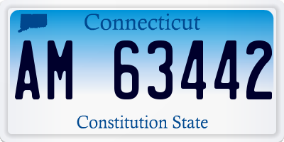 CT license plate AM63442