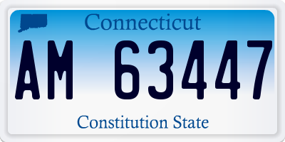 CT license plate AM63447