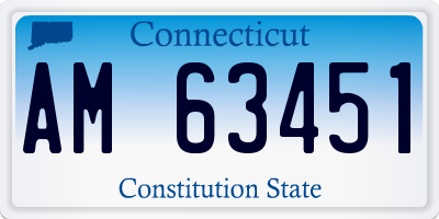 CT license plate AM63451