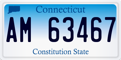 CT license plate AM63467