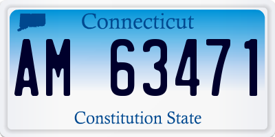CT license plate AM63471