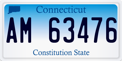 CT license plate AM63476