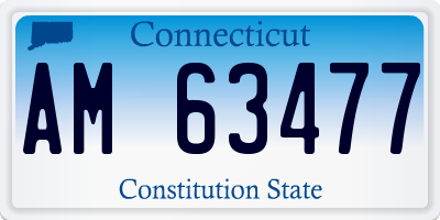 CT license plate AM63477