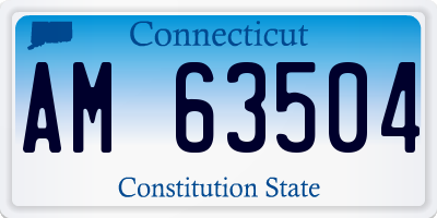 CT license plate AM63504