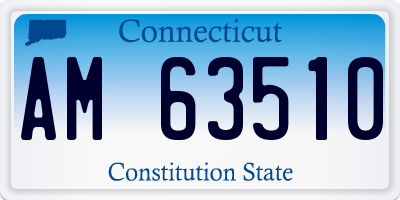 CT license plate AM63510