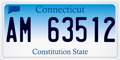 CT license plate AM63512