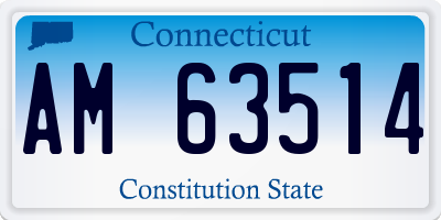 CT license plate AM63514