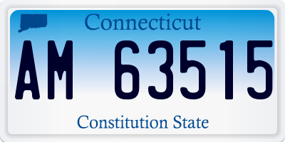 CT license plate AM63515