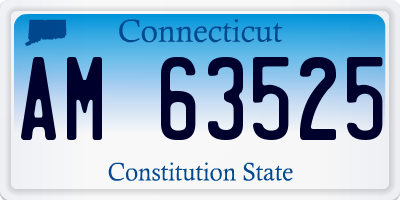 CT license plate AM63525