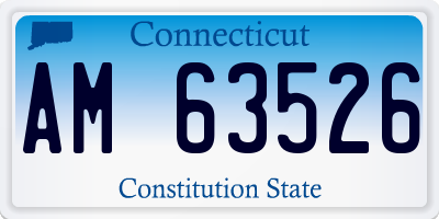 CT license plate AM63526