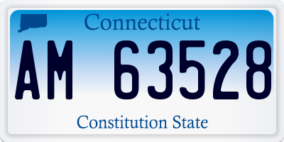 CT license plate AM63528