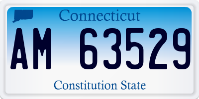 CT license plate AM63529