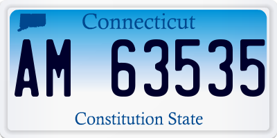 CT license plate AM63535