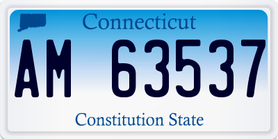 CT license plate AM63537