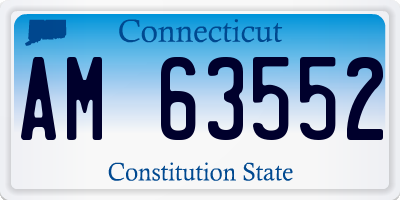 CT license plate AM63552