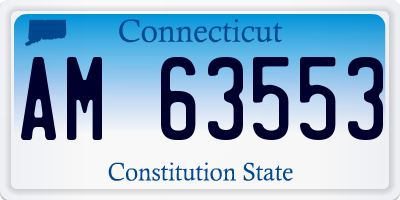 CT license plate AM63553