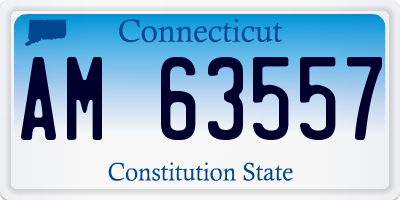 CT license plate AM63557