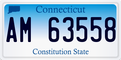 CT license plate AM63558