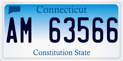 CT license plate AM63566
