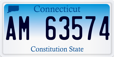 CT license plate AM63574