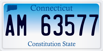 CT license plate AM63577