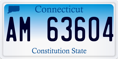 CT license plate AM63604