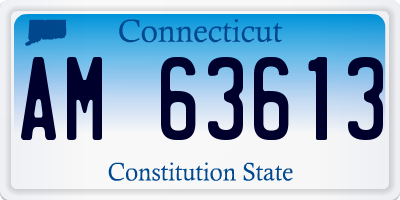 CT license plate AM63613