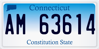 CT license plate AM63614