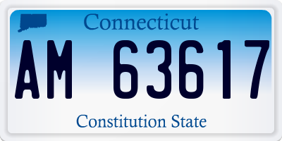 CT license plate AM63617
