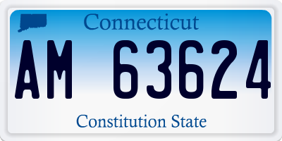 CT license plate AM63624