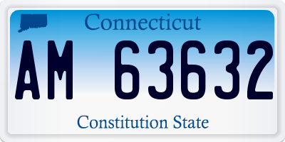 CT license plate AM63632