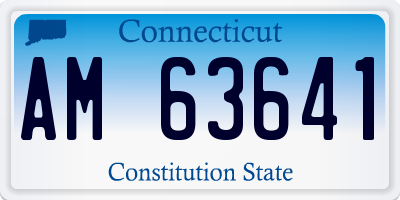 CT license plate AM63641