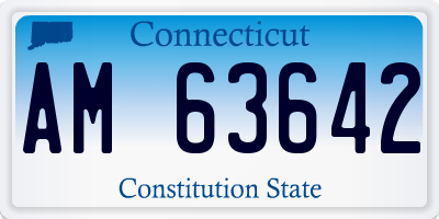 CT license plate AM63642
