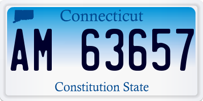 CT license plate AM63657