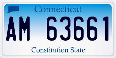 CT license plate AM63661