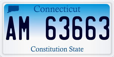 CT license plate AM63663