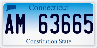 CT license plate AM63665