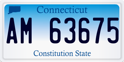 CT license plate AM63675