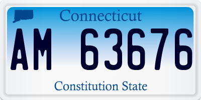 CT license plate AM63676