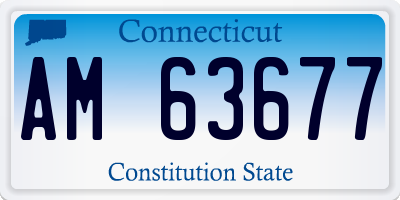 CT license plate AM63677