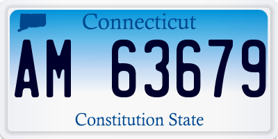 CT license plate AM63679