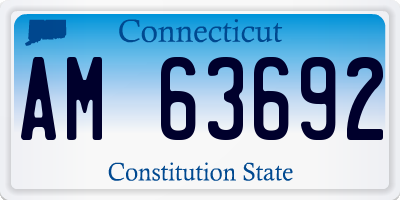 CT license plate AM63692